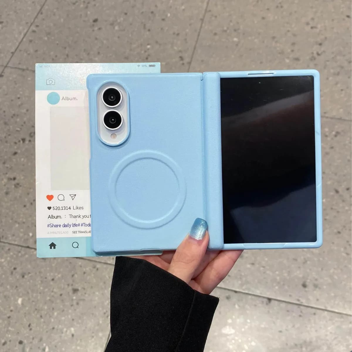 Candy Color Matte Leather For Magsafe Case for Samsung Galaxy Z Fold 8 Wide Fold8 ZFold 8 Magnetic Screen Film Protector Cover