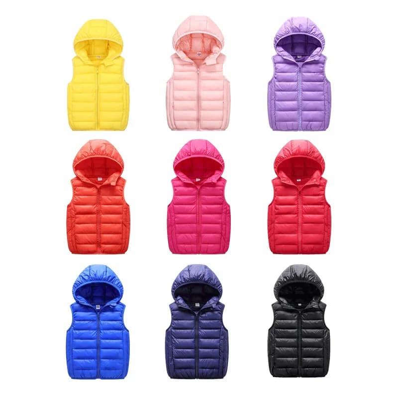 Gilet Invernale per Bambini 2026 Nuova Moda Abbigliamento Caldo con Cappuccio in Cotone 2-12 Anni Gilet per Bambini e Bambine Capispalla per Bambini