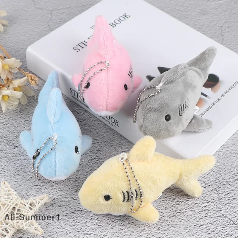 【E】12CM portachiavi regalo squalo peluche bambola giocattolo mini ciondolo peluche