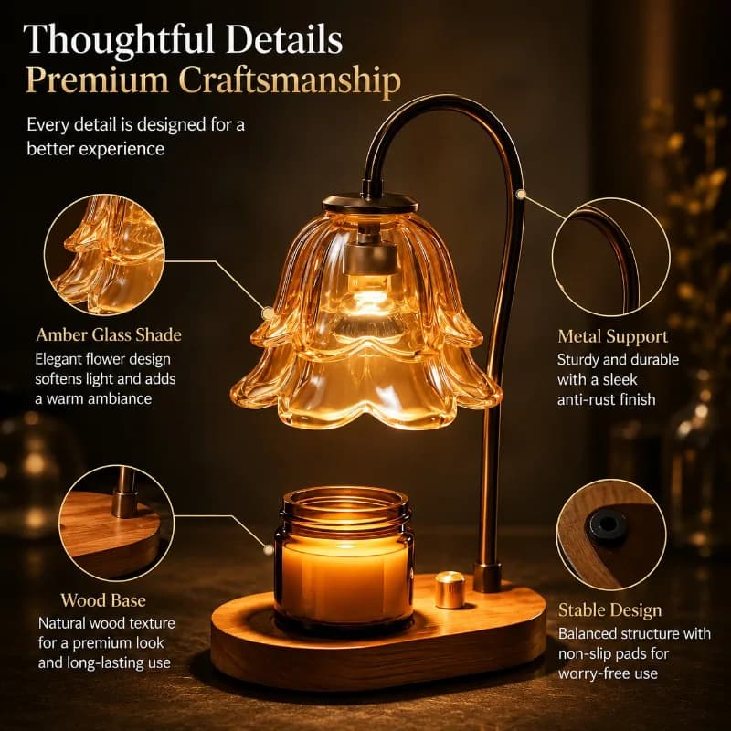Aromatherapy Lamp Wax Melting French Retro Bedroom Bedside Home Atmosphere Lamp Fireless Fragrance Desk Lamp