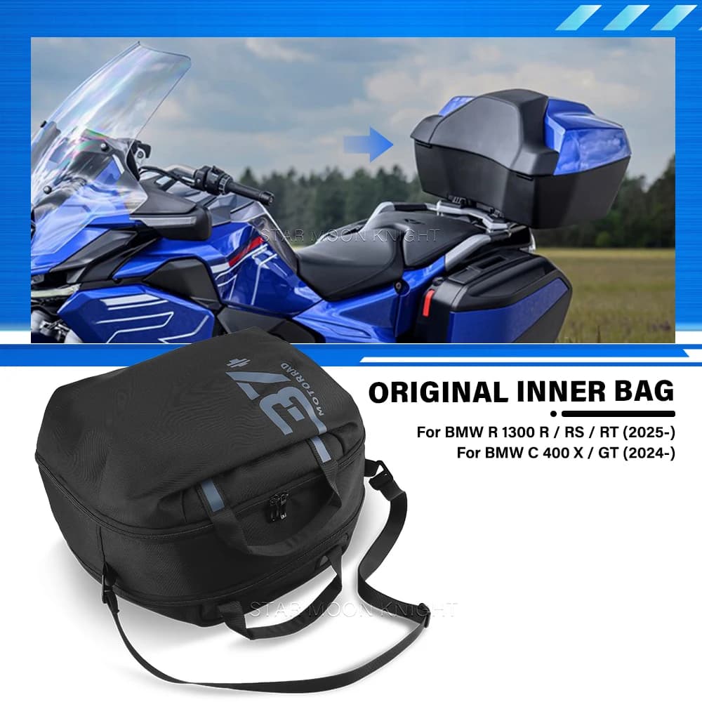 Motorcycle Trunk Inner Bag for BMW R1300 R RS RT 2025+ C400X C400GT 2024+ Large Capacity Luggage Organizer with Shoulder Strap