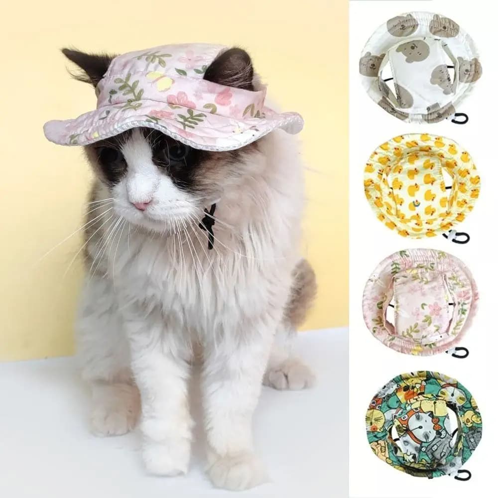 Cappello Parasole Regolabile alla Moda per Animali Domestici, Traspirante, per Cani e Gatti, Protezione Solare per Viaggi all'Aperto