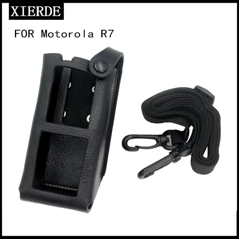 Per Motorola R7 Walkie Talkie Bag Two Way Radio custodia protettiva in pelle custodia a tracolla fondina tattica in vita
