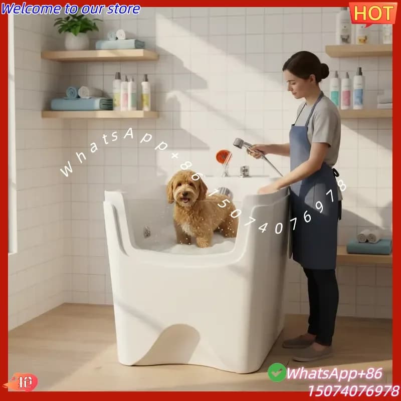 2026 Factory Supply Acrylic Pet Grooming Bathtub for Pet Spa and Grooming Businesses