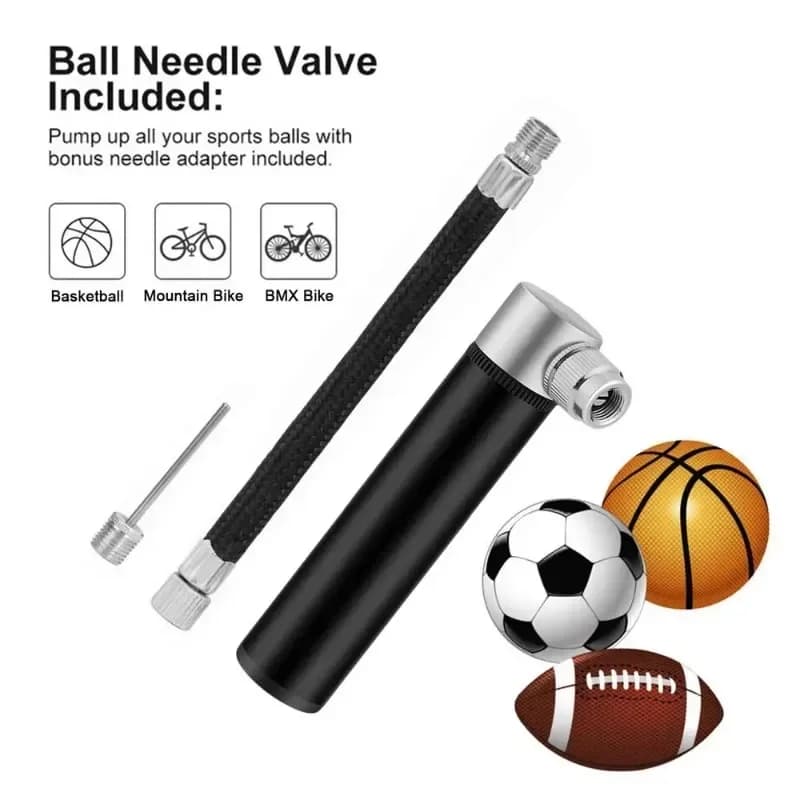 Pompa ad aria portatile Mini pompa a mano ad alta pressione Pompa per bici Valvola di gonfiaggio dell'aria per pneumatici per bici da strada Mountain bike Basket