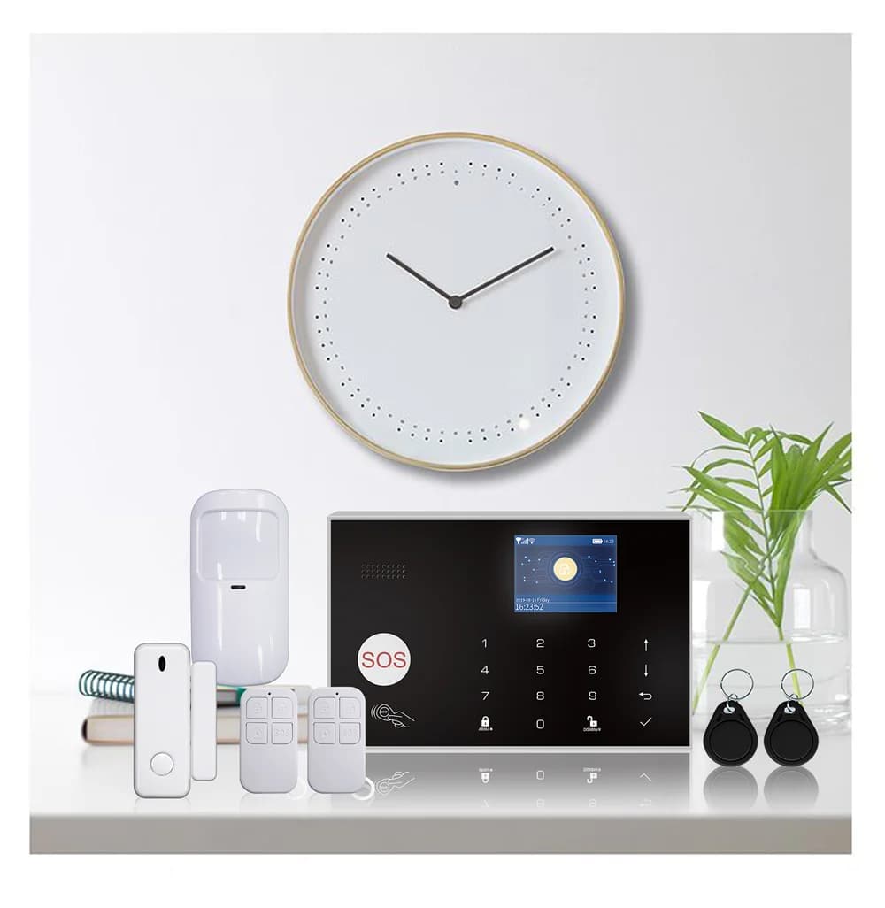 Tuya APP WIFI + telecomando 4G/GSM con sistema di allarme tastiera sensore di allarme di sicurezza domestica rilevatore PIR contatto porta pulsante SOS