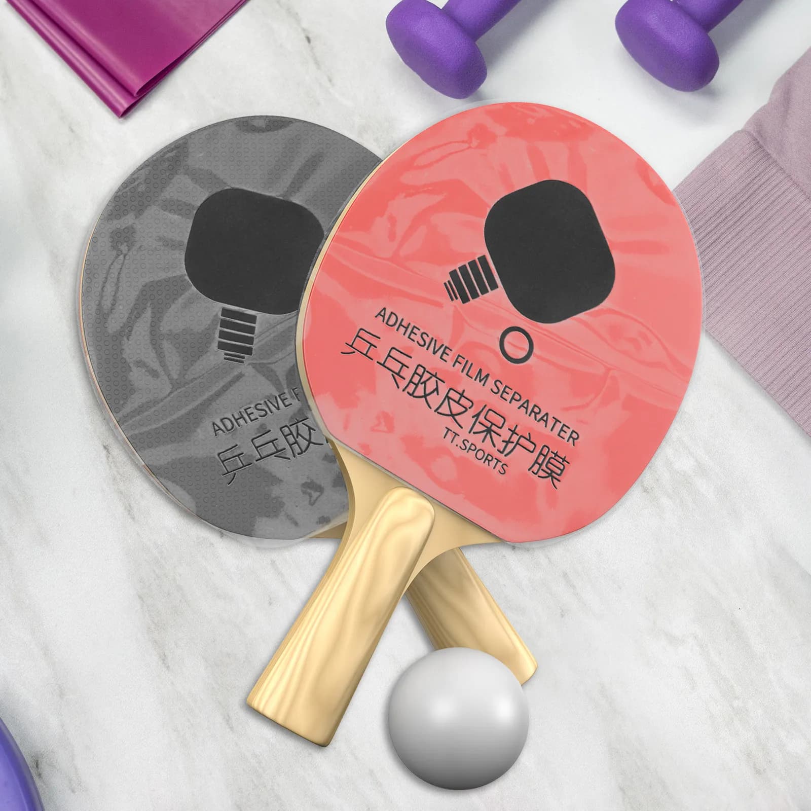 6 Pezzi Pellicole Protettive Trasparenti Adesive per Racchette da Ping Pong, Protezione Racchetta Professionale a Lunga Durata