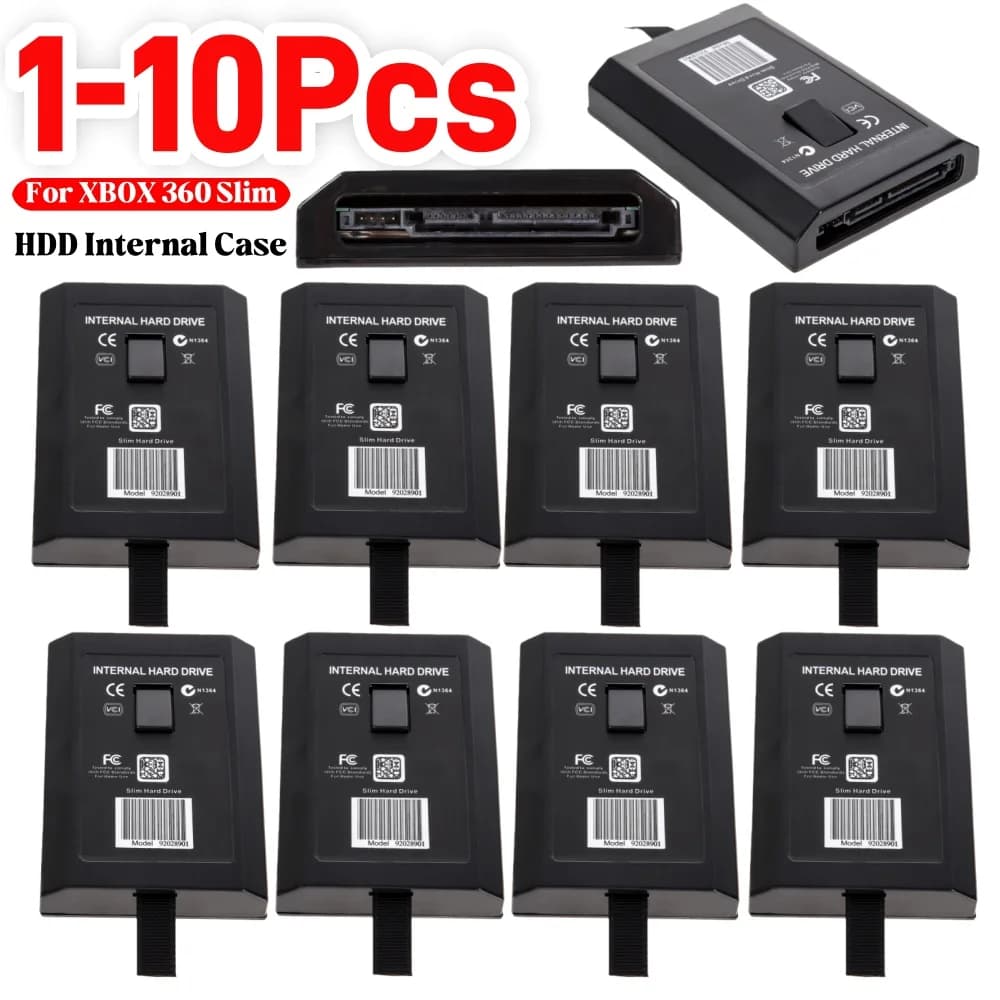 1-10 pz Custodia per disco rigido per 20 GB 60 GB 120 GB 250 GB Custodia per HDD portatile Shell Accessori di gioco Sostituzione per XBOX 360 Slim