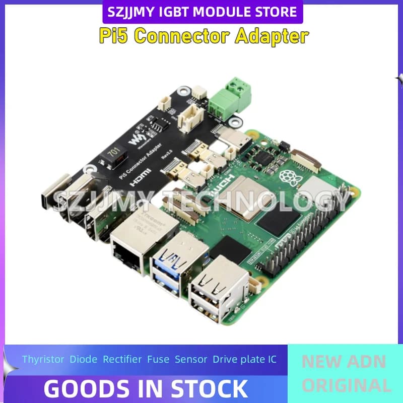 Raspberry Pi 5/4B dual 4K HDMI expansion board, Micro HDMI to HDMI driver-free plug-and-play