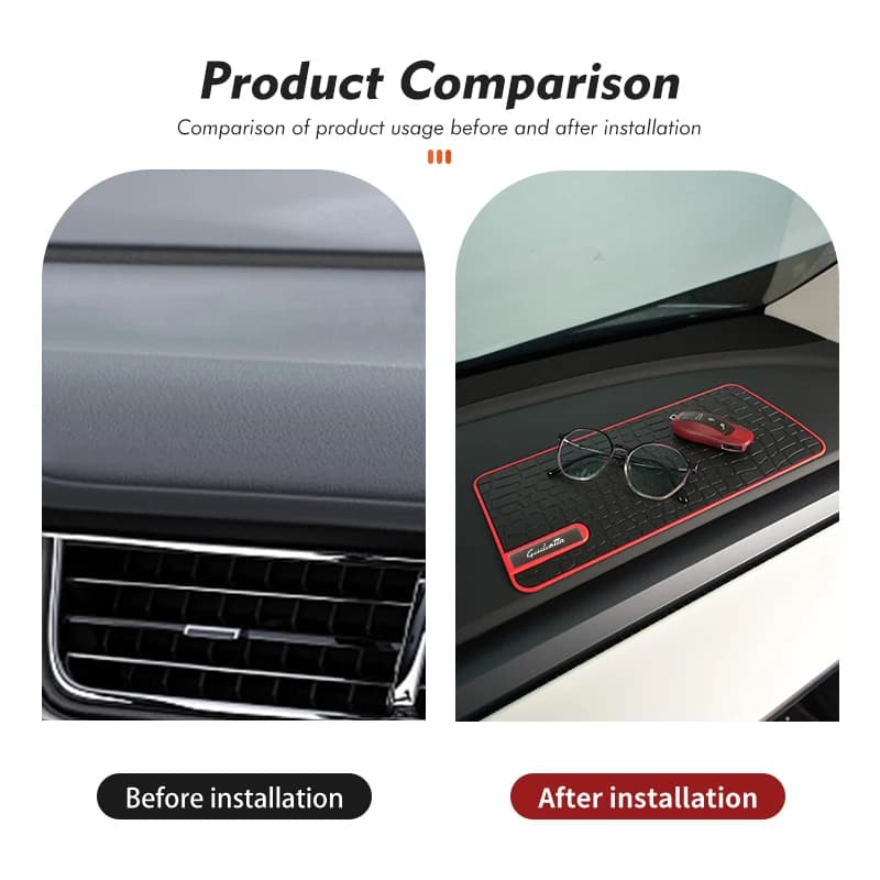 1PC Car Logo Rubber Anti-Slip Pad Auto Dashboard Phone Stand Non-Slip Mat For Alfa Romeo Giulia 147 Mito 156 159 166 GT Stelvio