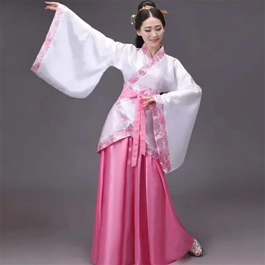 Abito di seta cinese Costume Ragazze Donne Kimono Cina Tradizionale Vintage Etnico abito antico Costume da ballo Hanfu vestire cinese