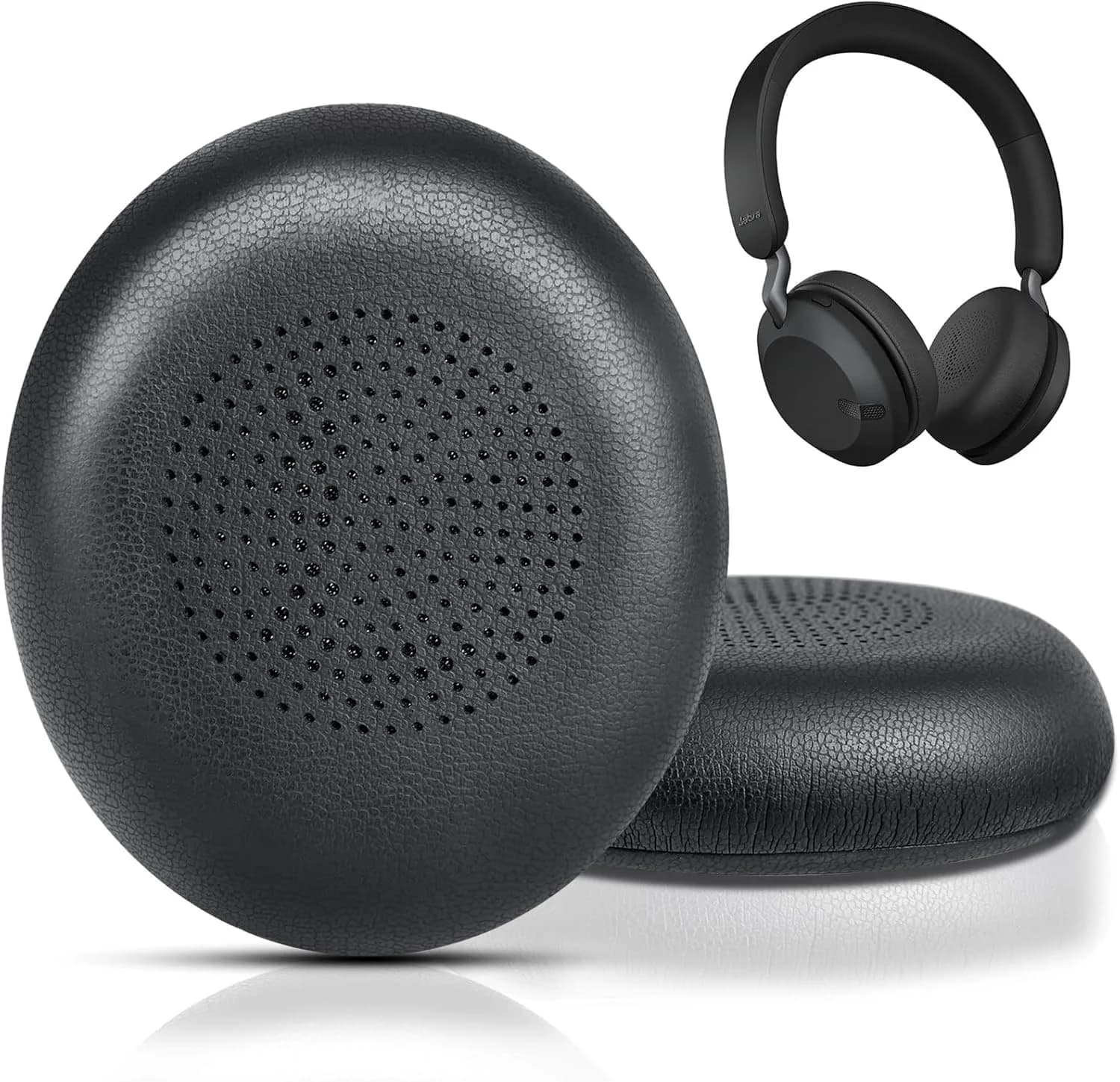 Cuscinetti di Ricambio per Cuffie Jabra Evolve2 65 40 Elite 45h, Morbidi Cuscinetti in Schiuma per Riparazione Cuffie Wireless MS UC