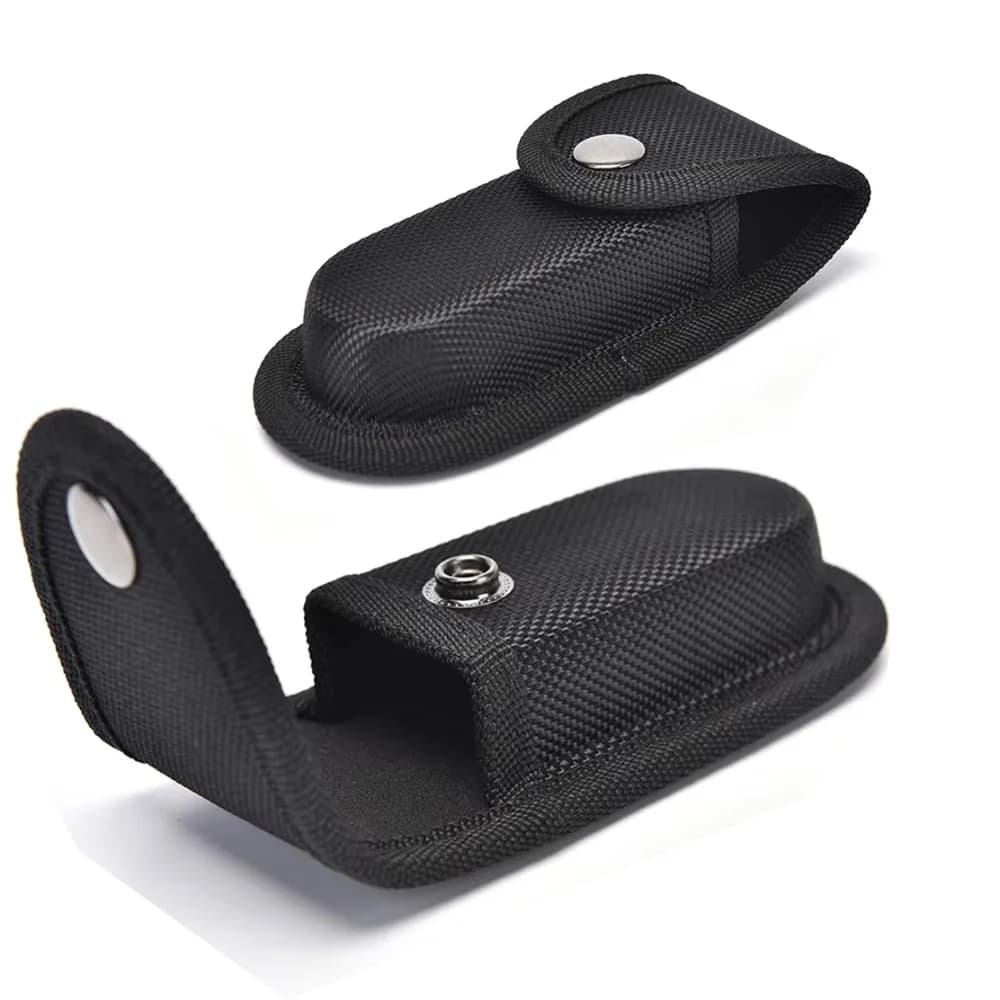 Fodero nero pieghevole per coltello, borsa per pinza, custodia, fodero, cintura in nylon, tasca per il trasporto, supporto per torcia, marsupio