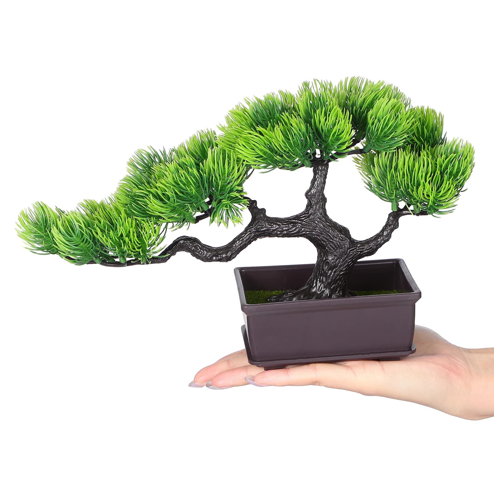 Artificial bonsai tree in pot Small plants in realistic pot for desktop living room decor Zen garden fake for interior