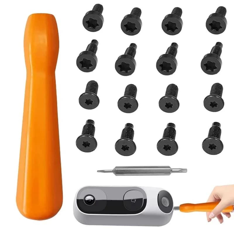 Viti per campanello WISH Viti di sicurezza di ricambio per anello cacciavite per smontaggio compatibili con il campanello antifurto video