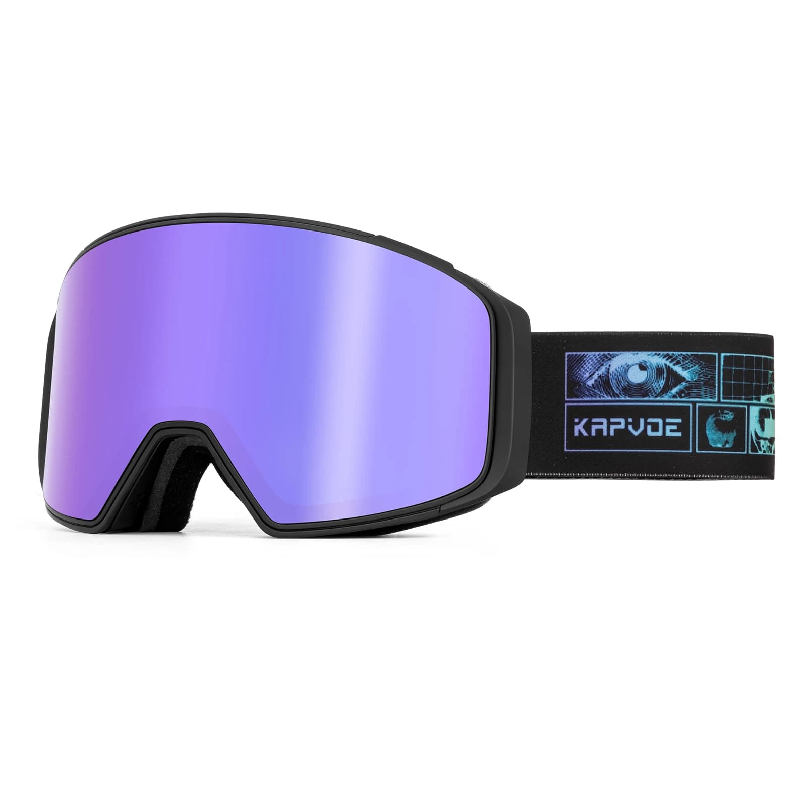 Kapvoe Outdoor Sci Snowboard Occhiali da sole Maschera da sci Anti-Fog Protezione UV400 Occhiali da motoslitta Uomo Donna Occhiali da neve