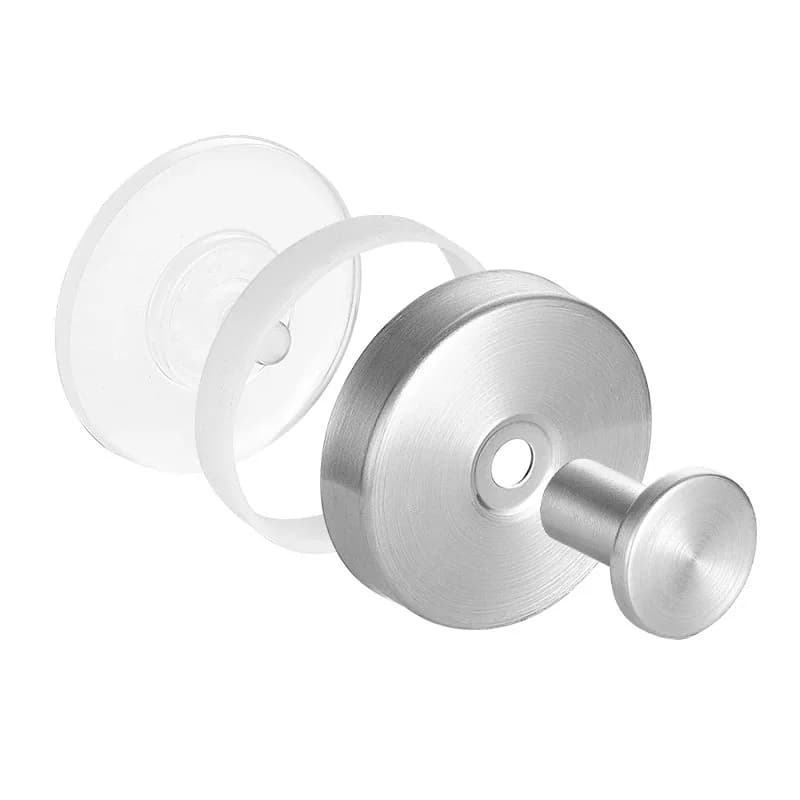 No Drill Stainless Steel Suction Cup Hook for Bathroom Towel Hanger