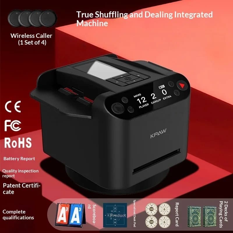 Macchina Automatica per Mescolare Carte a Batteria, Distributore di Carte da Poker per Texas Hold'em, Dispositivo Veloce per Intrattenimento Domestico