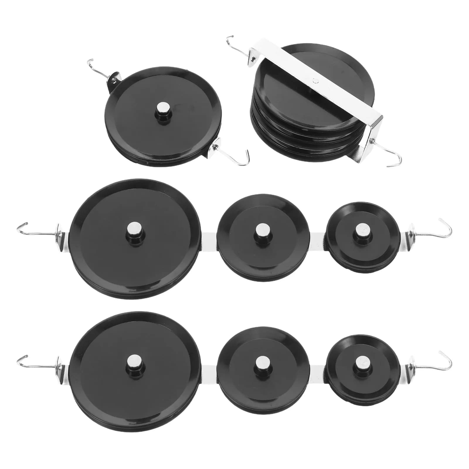 6Pcs Physics Pulley System Precision Engineering for Physics Lab Science Experiments Educational Tool Pulley Block Set