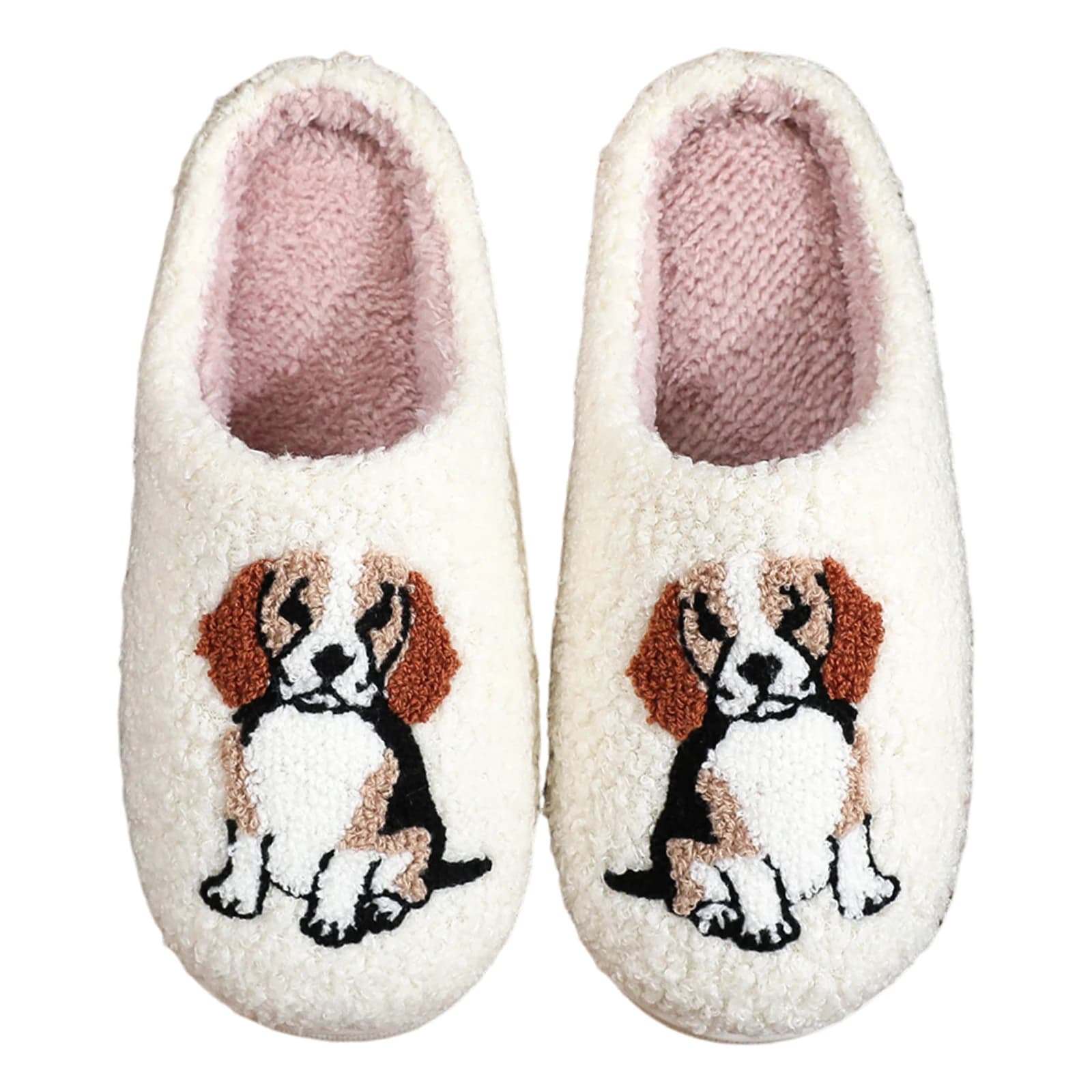 Beagle Scarpe da casa slip-on calde e comode in peluche, calde pantofole slip-on in peluche per donne e uomini