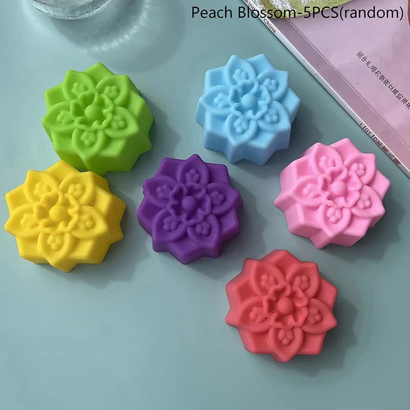 5PCS fiore stampo per candele in Silicone fai da te fatto a mano 3D rosa sapone gesso stampo in resina strumento per la cottura della torta cucina decorazione del partito fornitura