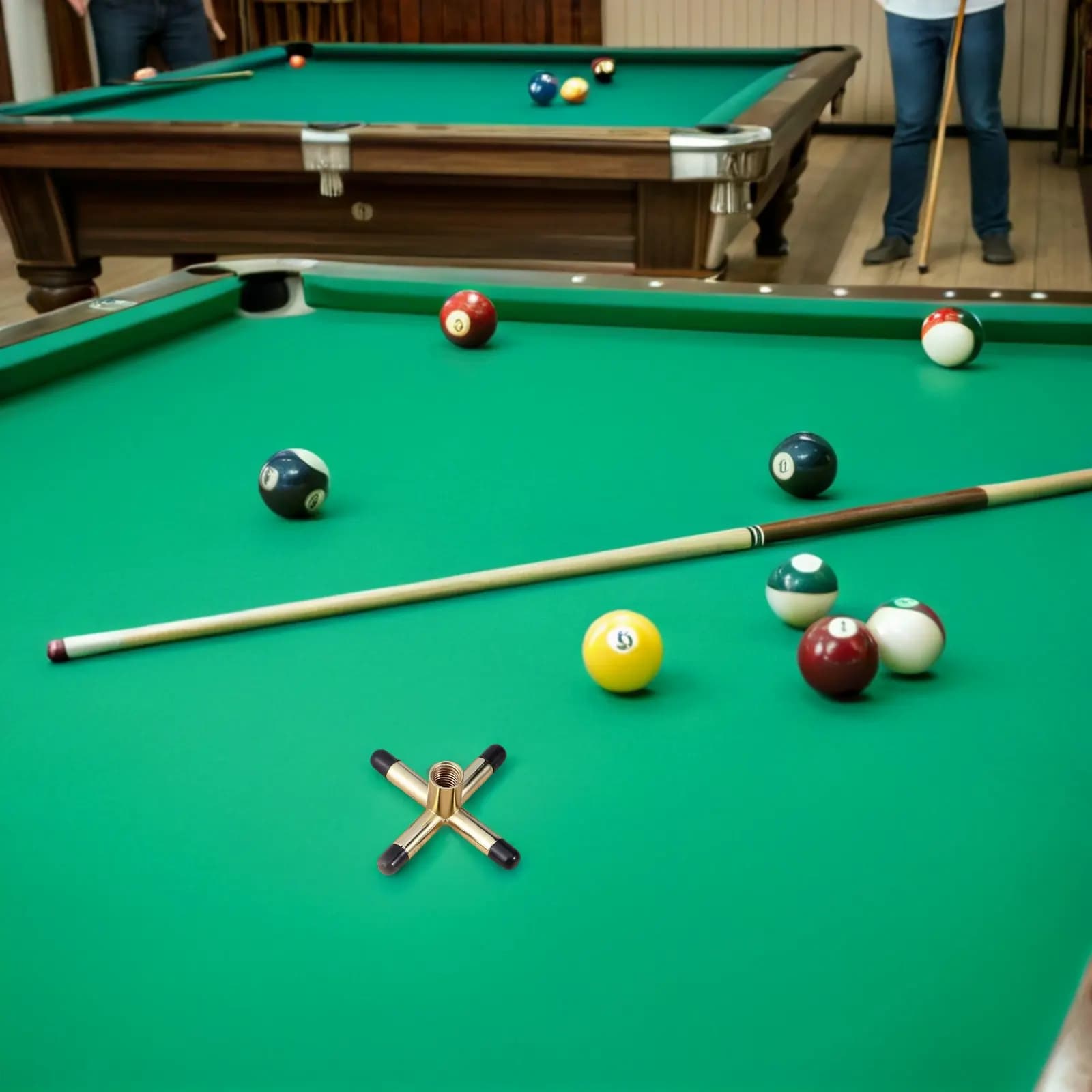 Set di 3 Punte a Ponte per Stecca da Biliardo a Croce Antiscivolo, Strumento Compatto Portatile per Snooker e Pool, Ricambio per Stecca