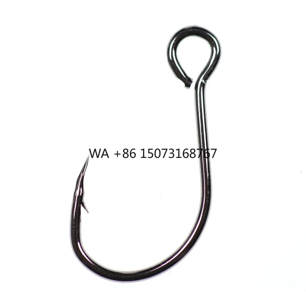 Single fishing hooks with large eyes of high carbon steel, carp fishing hooks, fishing gear equipment