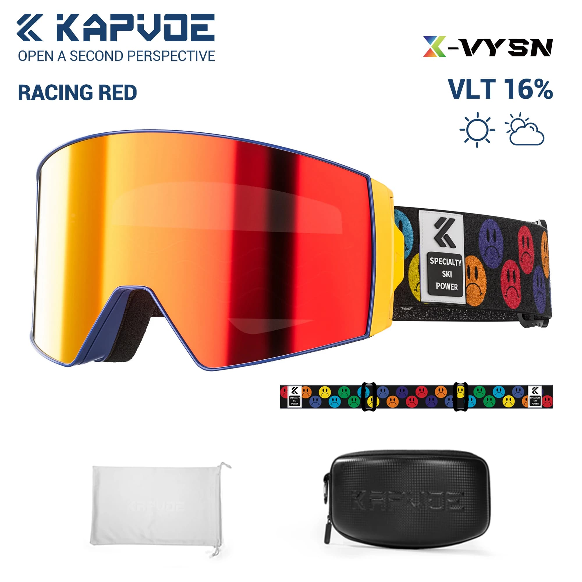 KAPVOE Sci invernale Maschera da snowboard Occhiali Protezione UV400 Occhiali da neve da donna Attrazione magnetica Occhiali da sci antiappannamento per adulti