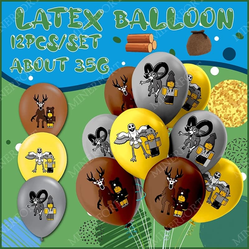 ROBLOX 99 notti nella foresta Palloncini in lattice Gioco Pacchetto cartone animato Bambini per compleanno Forniture per baby shower Decorazione Halloween