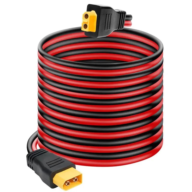6m 3m 1.5m 12AWG XT60 Male to XT60 Female Charging Cable for ALLPOWERS R600 R1500 R2500 Ecoflow River Delta Etc. Solar Generator