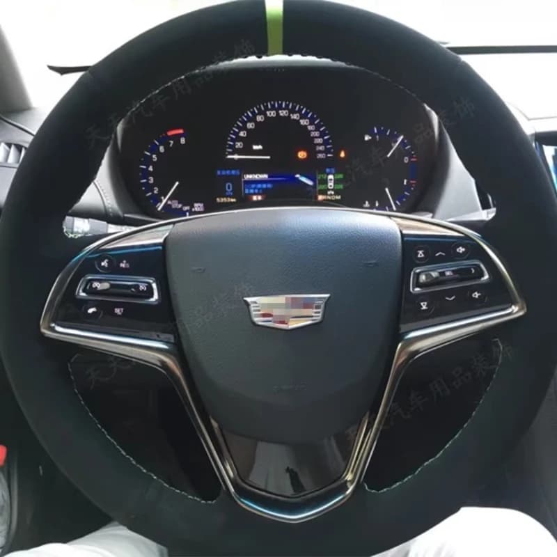 For Cadillac CTS 2014-2016 ATS 2013 2014 2015 Hand sewn green label Green line Black suede anti-slip car cover