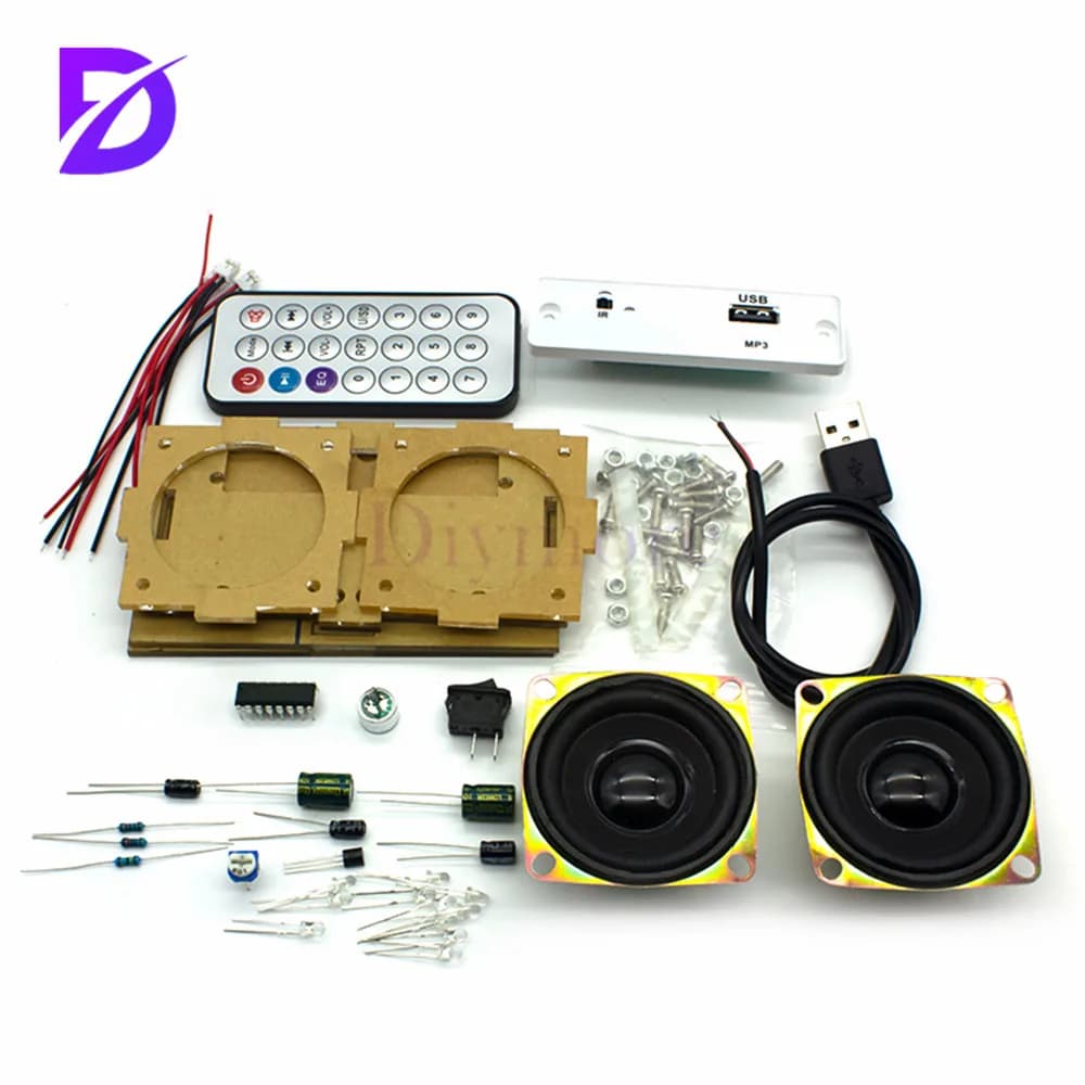 Assemblaggio di produzione di altoparlanti Bluetooth fai da te Kit di saldatura elettronica pratica didattica componente Kit elettronico fai da te
