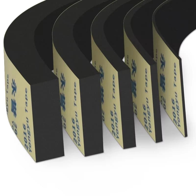 5M Foam Tape Single-Sided Black EVA Sealing Anti-Collision Gasket Insulation Wear-Resistant Seamless Door And Window Caulking
