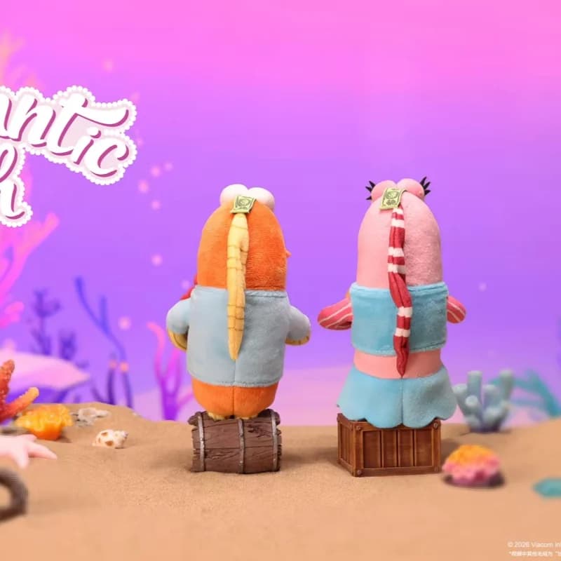 POP MART GONG Bikini Bottom Buddies Romantic Fish Series Plush Pendant Blind Box Guess Bag Toys Mystery Box Doll Anime Figure