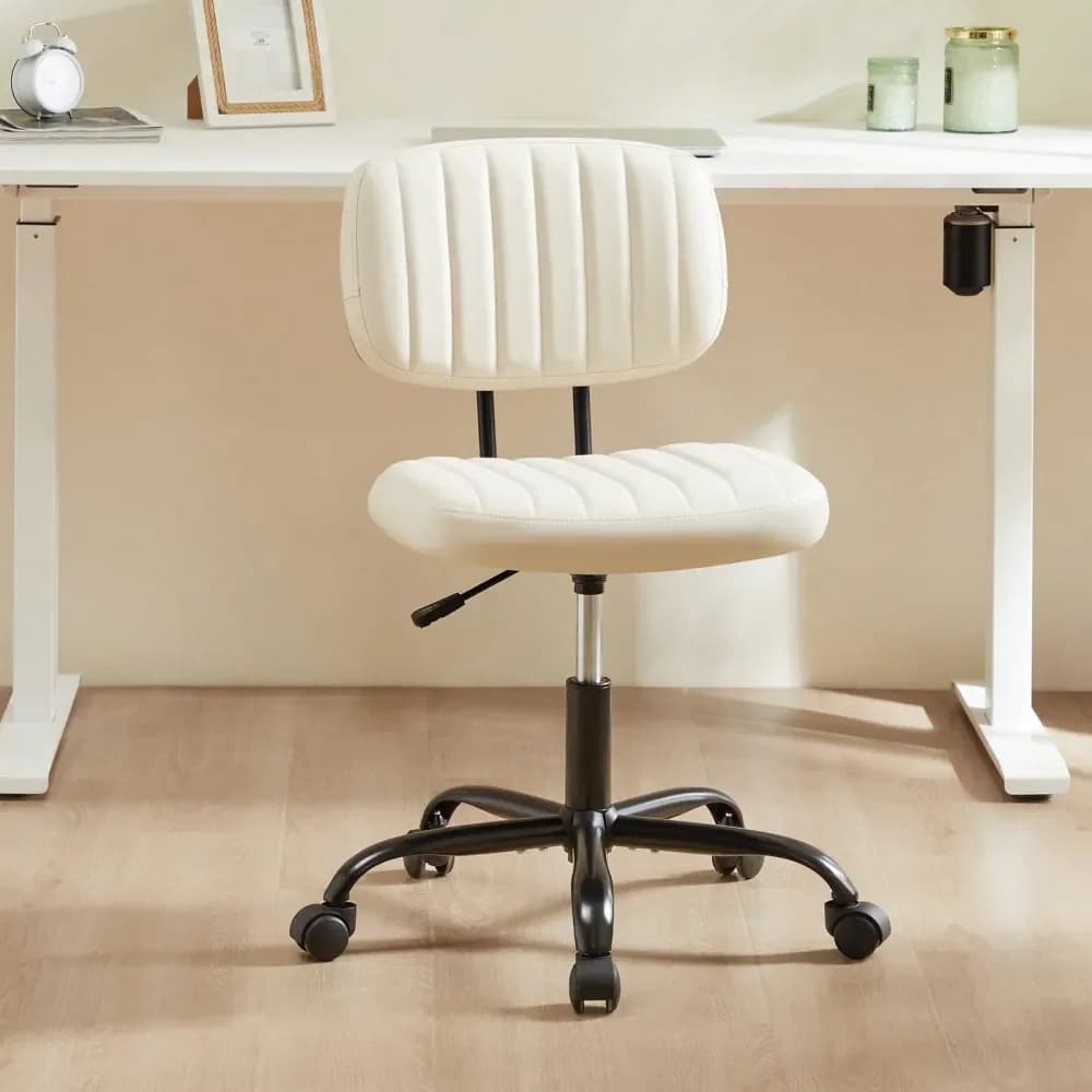 Sgabello Girevole Regolabile in Rete Senza Braccioli per Ufficio, Casa, Manicure, Spa, Universale per Laptop e Lavori di Disegno