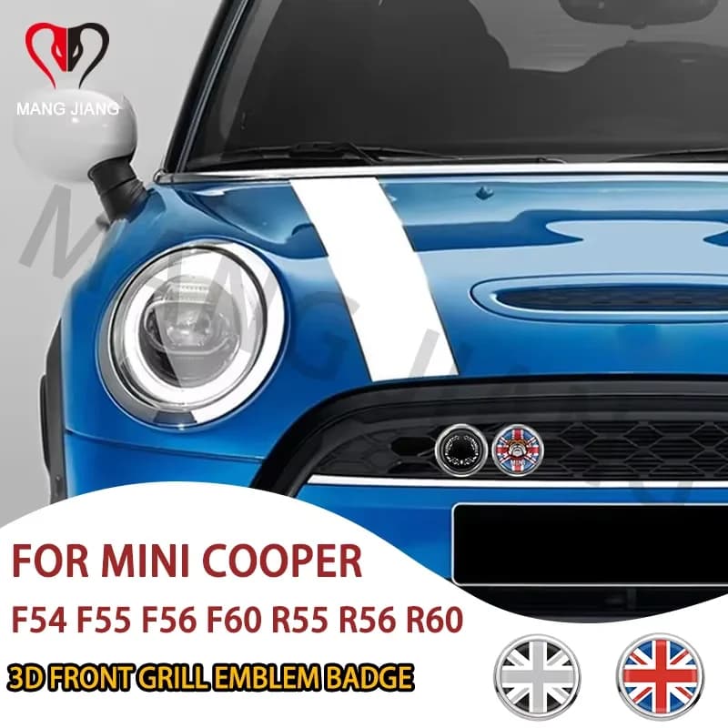 Auto Griglia Anteriore Distintivo Copertura Emblema 3D Adesivi PER Mini Cooper F54 F55 F56 F60 R50 R52 R55 R56 R60 Accessori Auto Decorazione