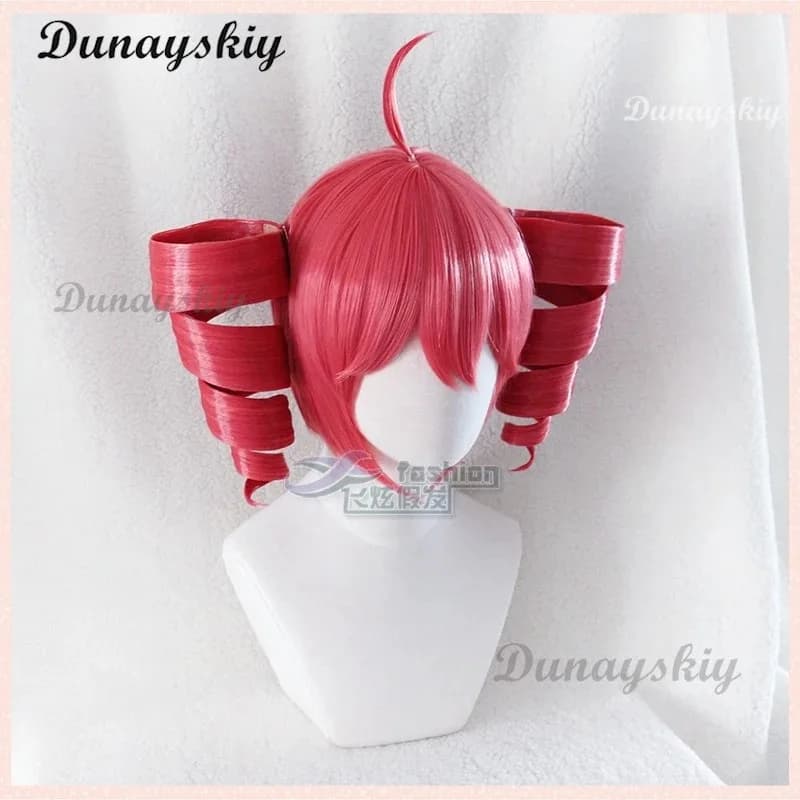 DY20Anime Kasane Teto Cosplay Wig Women Cute Red Horsetail Wig High Resistant To Calore Hair Tetus Wig Free Wig Protection Long Ricci Hair25