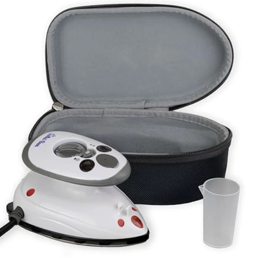 Steam - Stiratore da viaggio leggero per trapuntatura senza sforzo e vestiti senza pieghe con custodia rigida - Stiratore a vapore da viaggio Craft Press