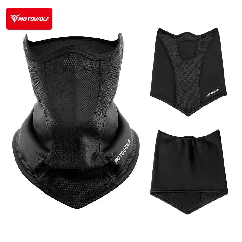 Sciarpa in pile invernale per moto Maschera da viaggio per pendolarismo per moto Maschera per il viso calda antivento per esterni 7A Antibatterica