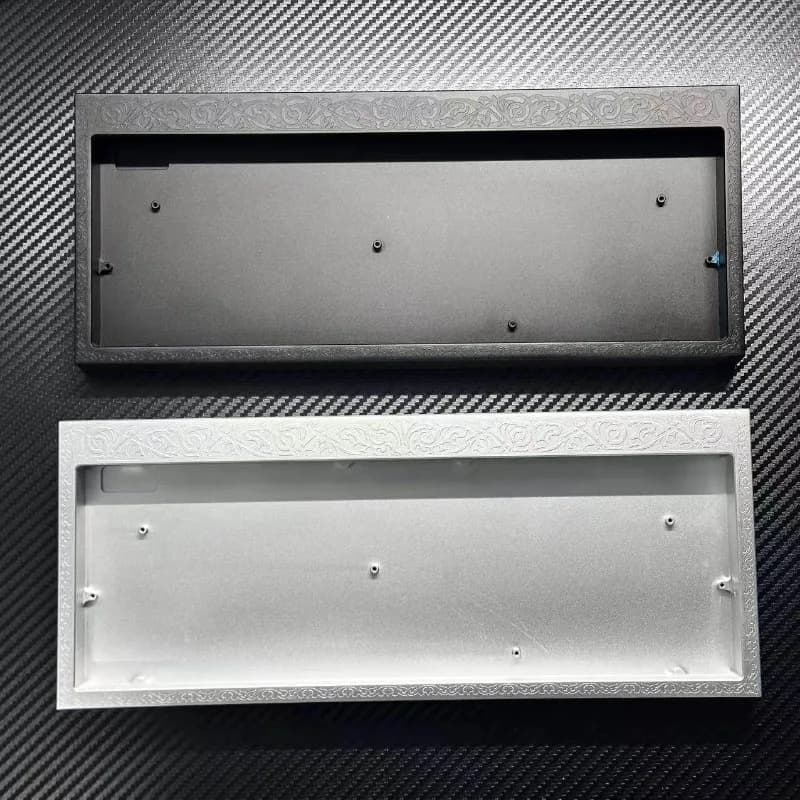 GH60Carved Aluminum Shell CNC Carved Aluminum Alloy Case Anodized Finalmouse Custom Mechanical Gaming Keyboard Magnetic Switch