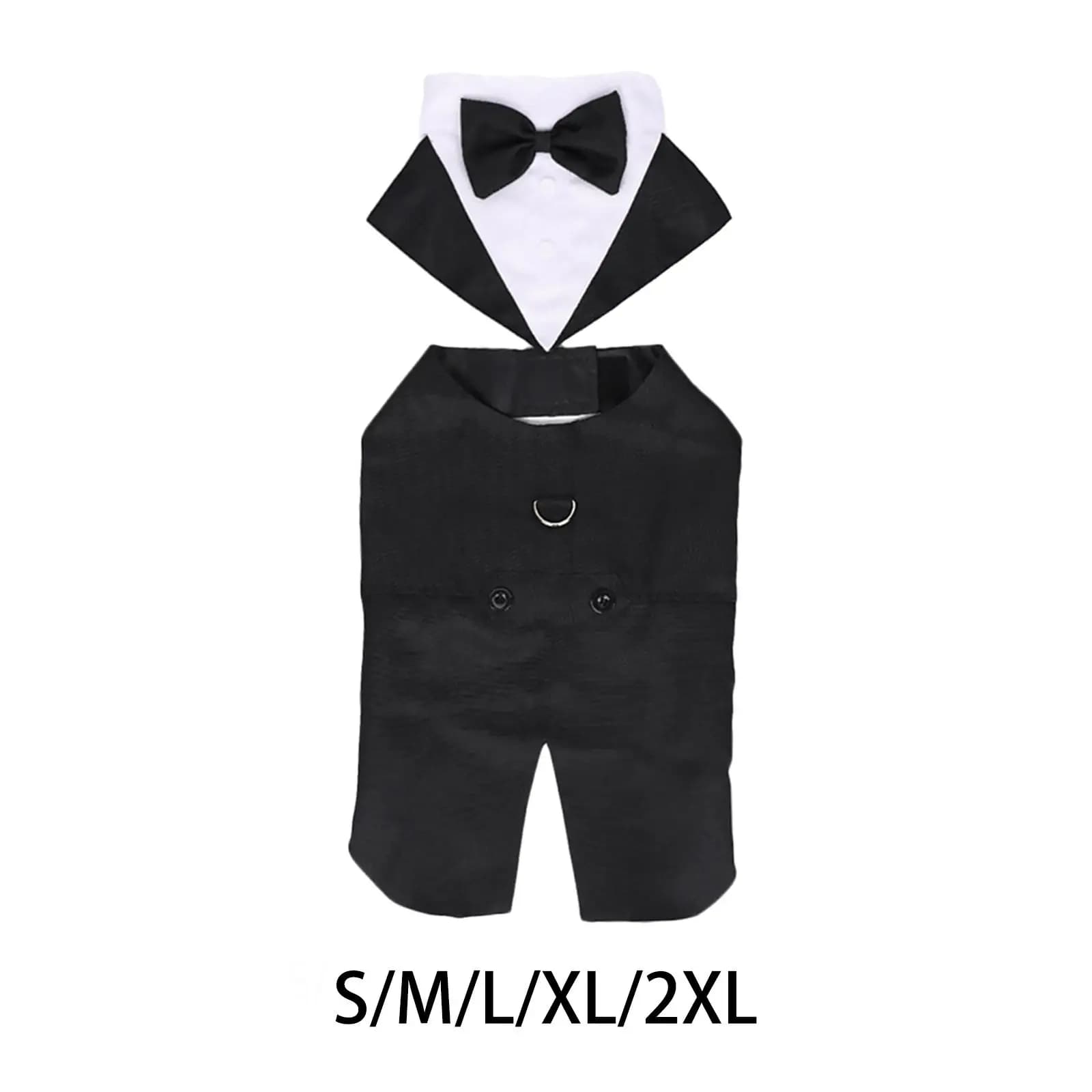 Costume da smoking per cani da compagnia con collare per matrimoni, compleanni, feste, cuciture squisite, abbigliamento per cani, leggero ed elegante