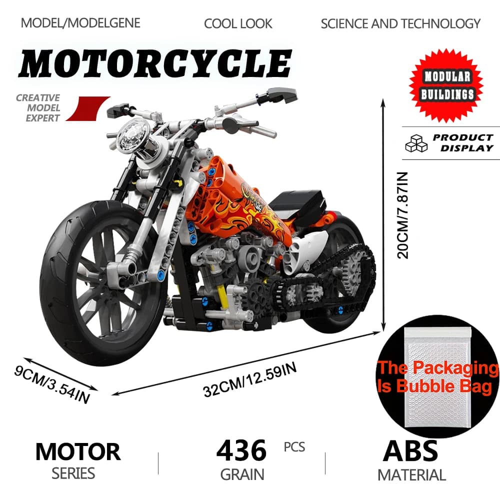 Blocchi di costruzione modulari per auto da corsa per moto tecniche assemblaggio di mattoni per moto modello in plastica set giocattoli per regali per ragazzi