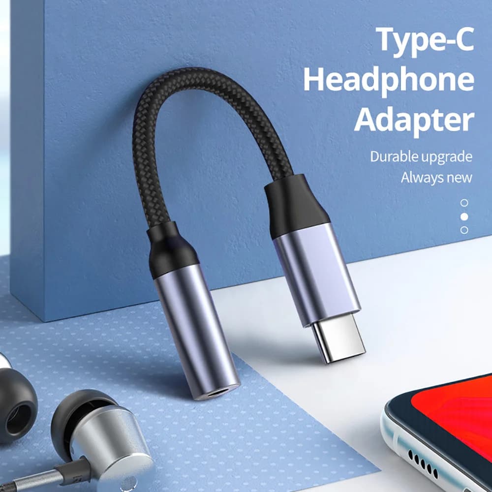 Audio Adapter from USB Type-C to Jack 3.5mm for iPhone 15 16 Pro Max Plus/iPad Pro 11 13 Air 11 13 Mini 6 7