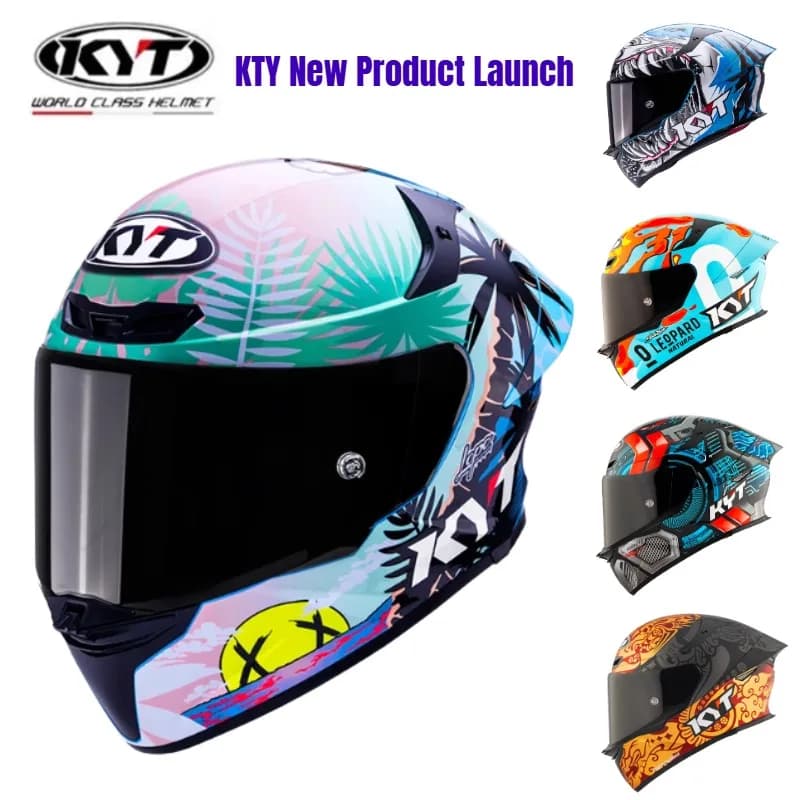 Casco moto originale KYT ST in fibra di carbonio Casco da corsa professionale per pista leggero Capacete Kyt Men Casco da equitazione su strada