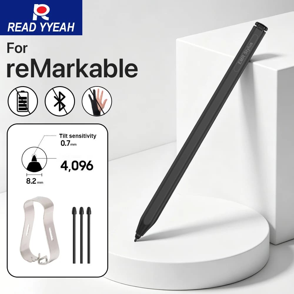 Stilo EMR passivo per reMarkable 2/1, senza ricarica, senza Bluetooth, penna per disegno e scrittura ad alta precisione con punte di ricambio incluse