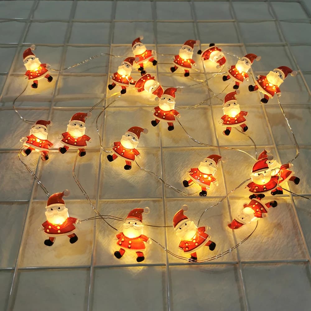 Runtowo Babbo Natale Pupazzo di neve LED Stringa di luce Decorazione natalizia per la casa Albero di Natale Ornamento 2025 Navidad Regalo 2026 Capodanno