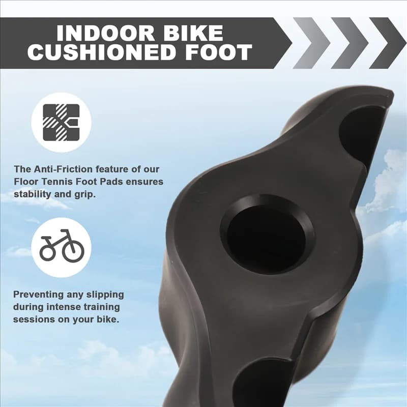 FSTE-Piede imbottito per bici da interno Riduzione del rumore e poggiapiedi da tennis da pavimento antiattrito per Wahoo (senza la palla)