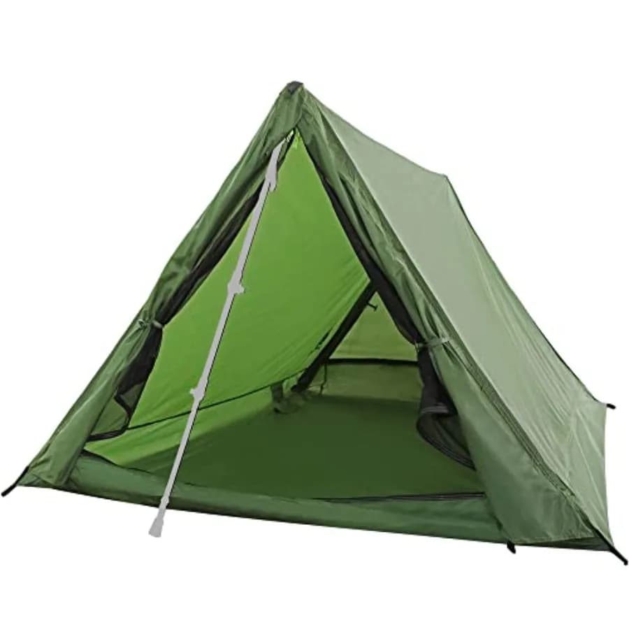 Tenda da Trekking per 2 Persone con Palo - Tenda Ultraleggera a Forma di A per Escursionismo, Impermeabile, per Campeggio