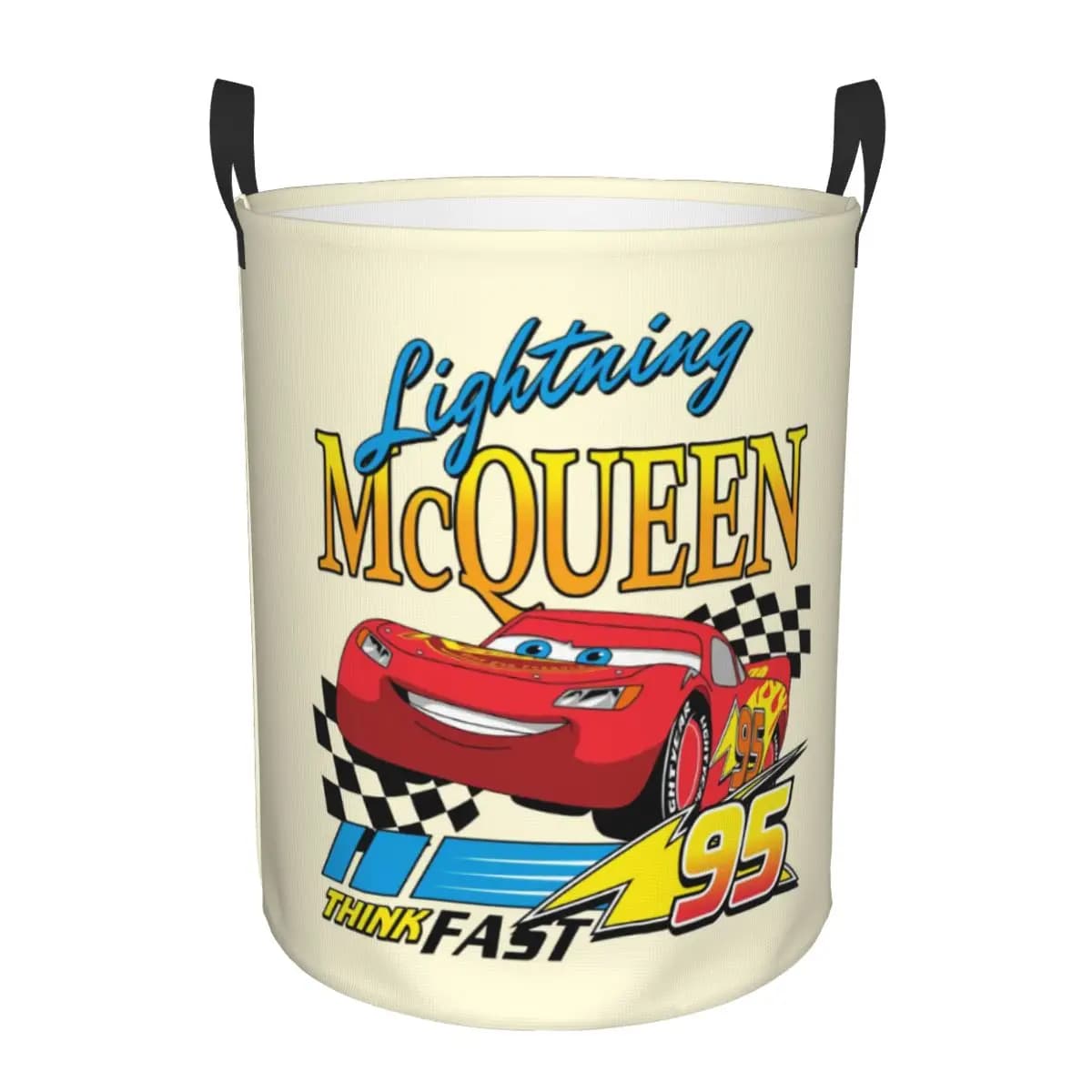 Custom Lightning McQueen Sport Car cesto portabiancheria cesto portaoggetti grande ragazze ragazzi organizzatore di giocattoli