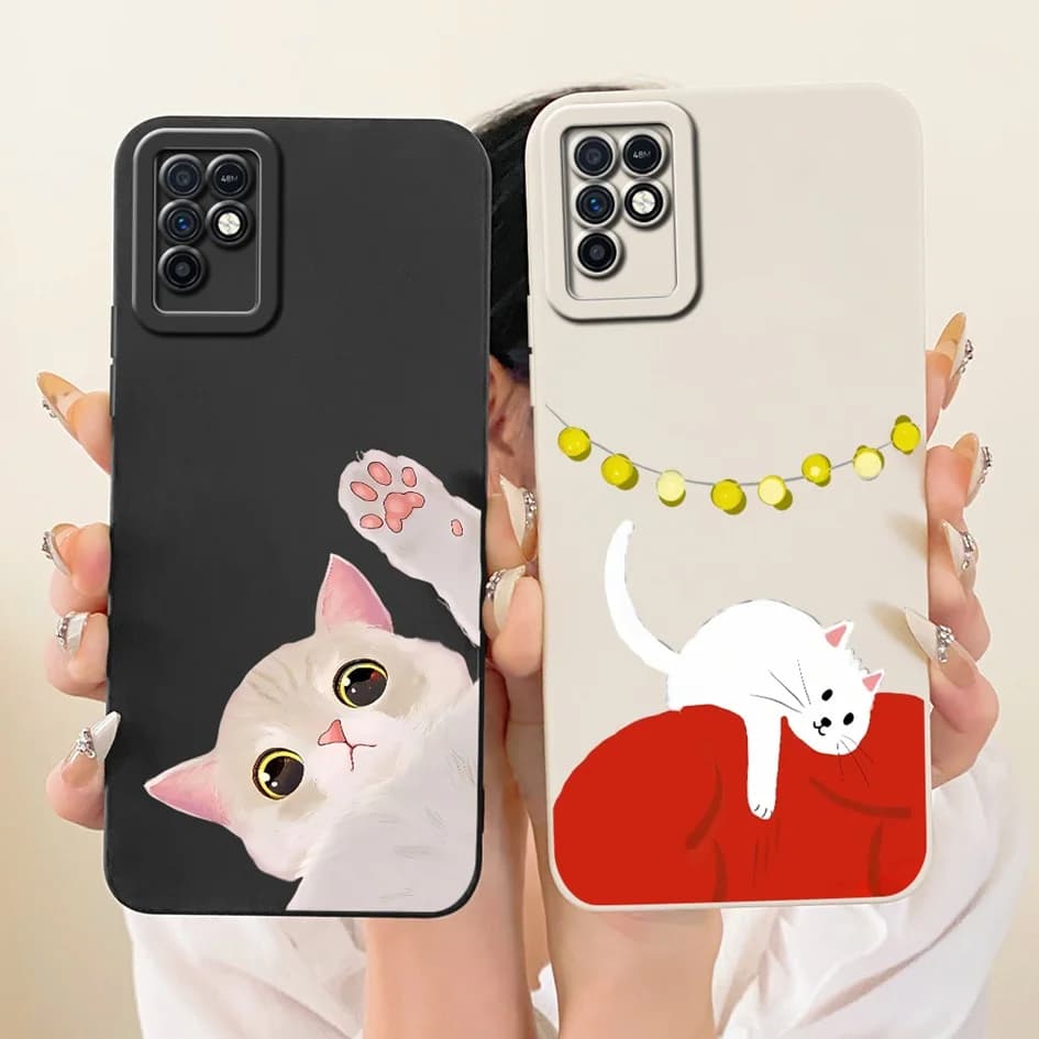 For Infinix Note 10 Case X693 Shockproof Silicone Cute Cartoon Cat Phone Cover For Infinix Note 10 Pro NFC X695 X695D X695C Capa